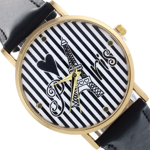 4 Colors Fashion Leather strap Anchor GENEVA Watches Women Dress Watches EF8