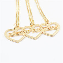 Friend Gift Collar Necklace Friendship Pendant Necklace Jewelry 3Pcs  Heart Shaped Best Friends Necklace EF8
