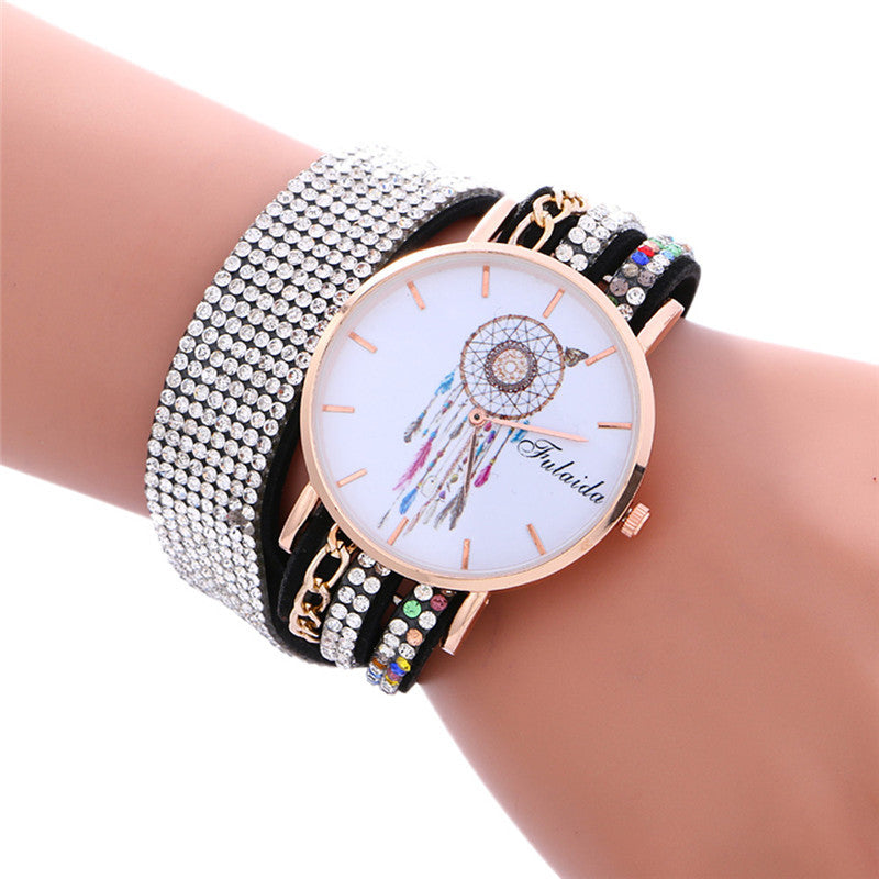 Women Watches Rhinestone Bracelet Wristwatches Fashion Classic Ladise Watches Luxury Vintage Wrist Dress Quartz Watches EF8