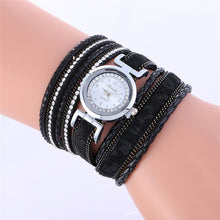 luxury Fashion 8 Colors Elegance Wrap Around Fashion Weave Leather Bracelet Lady Womans Ladies Casual Dress Wrist Watch EF8