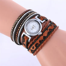 luxury Fashion 8 Colors Elegance Wrap Around Fashion Weave Leather Bracelet Lady Womans Ladies Casual Dress Wrist Watch EF8