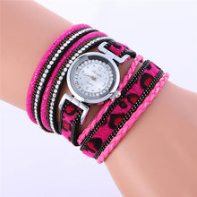 luxury Fashion 8 Colors Elegance Wrap Around Fashion Weave Leather Bracelet Lady Womans Ladies Casual Dress Wrist Watch EF8