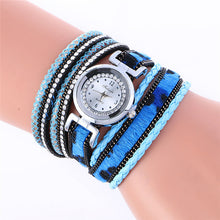 luxury Fashion 8 Colors Elegance Wrap Around Fashion Weave Leather Bracelet Lady Womans Ladies Casual Dress Wrist Watch EF8