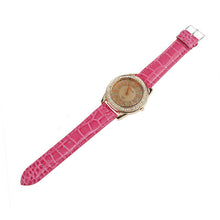Elegant Retro Design Leather Band Luxury Crystal Analog Quartz Clock Ladies Gift Rhinestone Watch Reloj For Girls EF8