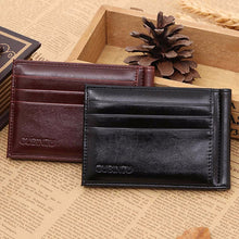 Luxury Business Fashion Men Leather Card Cash Receipt Holder Organizer Bifold Wallet Purse CardID Hold EF8