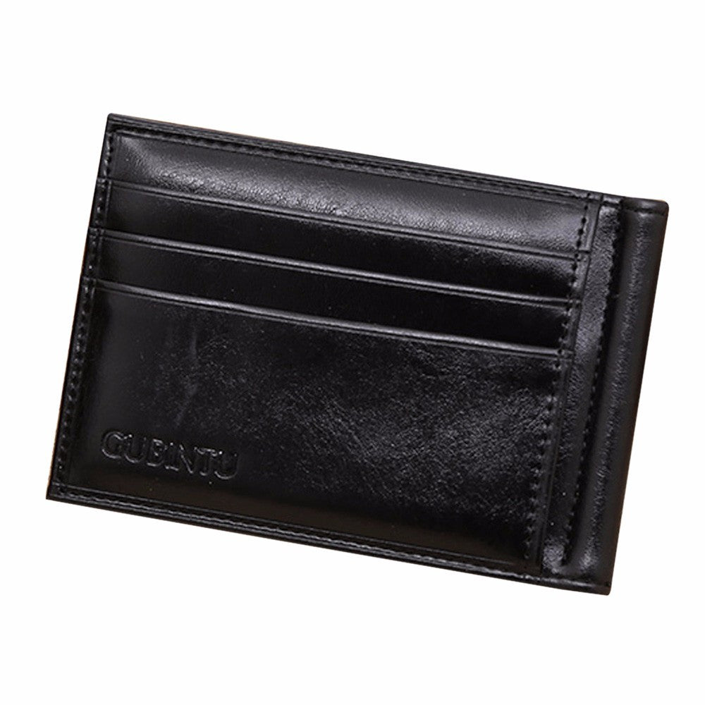Luxury Business Fashion Men Leather Card Cash Receipt Holder Organizer Bifold Wallet Purse CardID Hold EF8