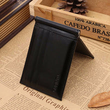 Luxury Business Fashion Men Leather Card Cash Receipt Holder Organizer Bifold Wallet Purse CardID Hold EF8