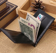 Luxury Business Fashion Men Leather Card Cash Receipt Holder Organizer Bifold Wallet Purse CardID Hold EF8