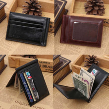 Luxury Business Fashion Men Leather Card Cash Receipt Holder Organizer Bifold Wallet Purse CardID Hold EF8