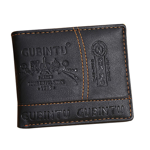 PU Leather Wallet Men Famous Coin Purse Wallets Paris Leather With Coin Pocket Bifold Wallet Purse Cartera Hombre EF8