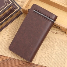 men wallets Luxury Retro mens walletleather purse card cash receipt holder organizer bifold Zipper wallet purse EF8