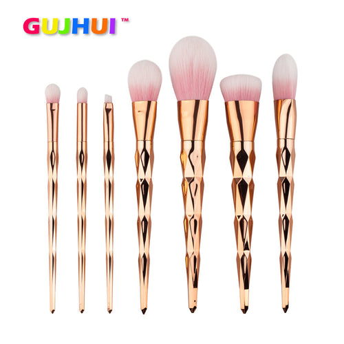 7pc Make Up Foundation Eyebrow Eyeliner Blush Cosmetic Concealer Brushes Professional Foundation Powder Brush Kit Set EF8