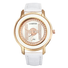 Elegant Business Leather Band Analog H Shape Diamond Ladies dress quartz watch montre femme relogio feminino EF8