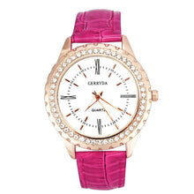 Elegant Business Leather Band Analog Rhinestone Diamond Ladies dress quartz watch montre femme relogio feminino EF8