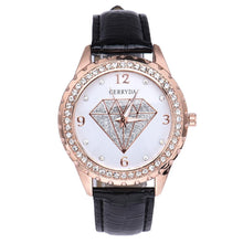 Elegant Simpls Leather Band Alloy Analog Diamond imperial crown Ladies dress quartz watch montre femme relogio feminino EF8