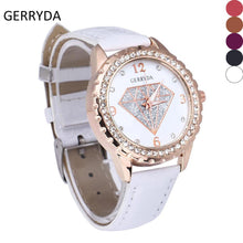 Elegant Simpls Leather Band Alloy Analog Diamond imperial crown Ladies dress quartz watch montre femme relogio feminino EF8