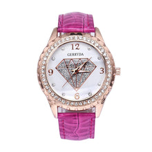 Elegant Simpls Leather Band Alloy Analog Diamond imperial crown Ladies dress quartz watch montre femme relogio feminino EF8