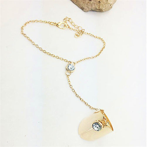 Gift For Women Girl Jewelry S Cool Chain Link Midi Finger Ring Gold Crystal Women Knuckle Ring EF8
