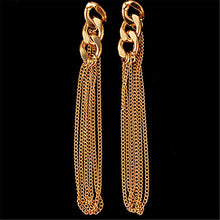 Gifts For Women Retro Women Long Chain Earrings Fancy Dress Golden Tassel Chain Earrings EF8