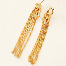 Gifts For Women Retro Women Long Chain Earrings Fancy Dress Golden Tassel Chain Earrings EF8