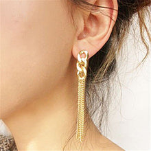 Gifts For Women Retro Women Long Chain Earrings Fancy Dress Golden Tassel Chain Earrings EF8