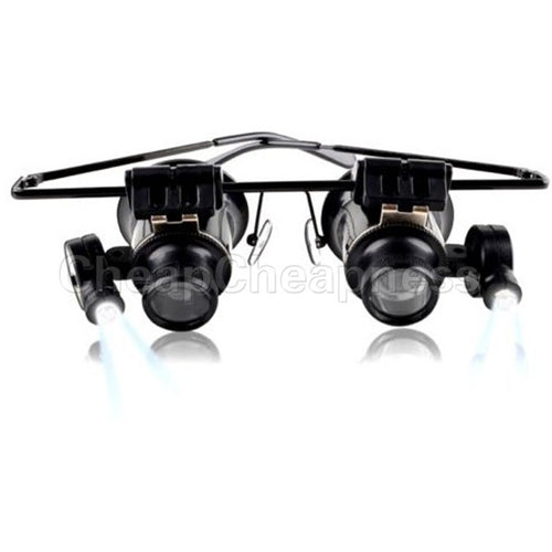 Glass Loupe Lens Eye Jeweler Watch Repair 20X Magnifier Magnifying LED Light Jewelry Tools Equipments For Sale EF8