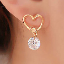 Gold Plated Zircon Crystal Earring Eardrop Earbob Ear Studs  Women's Jewelry Gift EF8