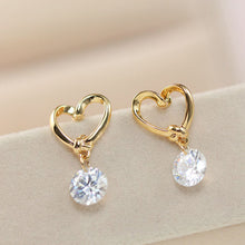 Gold Plated Zircon Crystal Earring Eardrop Earbob Ear Studs  Women's Jewelry Gift EF8