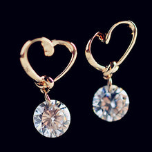 Gold Plated Zircon Crystal Earring Eardrop Earbob Ear Studs  Women's Jewelry Gift EF8