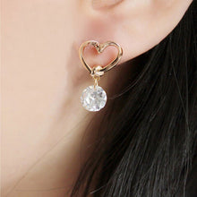 Gold Plated Zircon Crystal Earring Eardrop Earbob Ear Studs  Women's Jewelry Gift EF8