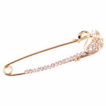 Gold Silver Plated Crystal Brooches Cute Animal Swan Style Women Lovely Brooch S  EF8
