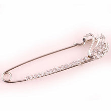 Gold Silver Plated Crystal Brooches Cute Animal Swan Style Women Lovely Brooch S  EF8