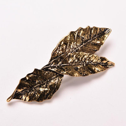 Gold Sliver For Women Jewelry  Side Clips Leaf Hair Pins European Trendy Alloy Leaves Hairpins Hair Accessories EF8