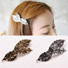 Gold Sliver For Women Jewelry  Side Clips Leaf Hair Pins European Trendy Alloy Leaves Hairpins Hair Accessories EF8