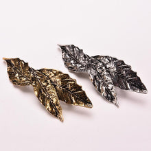 Gold Sliver For Women Jewelry  Side Clips Leaf Hair Pins European Trendy Alloy Leaves Hairpins Hair Accessories EF8