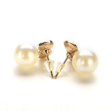 Gold Women Stud Earrings Gifts Bow Knot Pearl Stud Earrings For Women  EF8