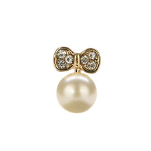 Gold Women Stud Earrings Gifts Bow Knot Pearl Stud Earrings For Women  EF8
