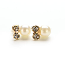 Gold Women Stud Earrings Gifts Bow Knot Pearl Stud Earrings For Women  EF8