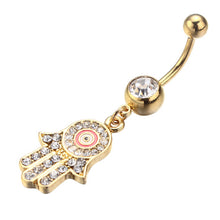 Gold silver plated Stainess Steel H  Crystal Belly Button Ring Tassel Dangle Navel Body Jewelry Piercings  EF8