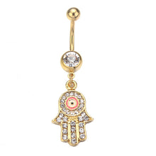 Gold silver plated Stainess Steel H  Crystal Belly Button Ring Tassel Dangle Navel Body Jewelry Piercings  EF8