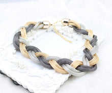 Golden   Black Short Necklace Zinc Alloy Costume Accessory Choker Necklace EF8