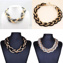 Golden   Black Short Necklace Zinc Alloy Costume Accessory Choker Necklace EF8