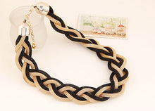 Golden   Black Short Necklace Zinc Alloy Costume Accessory Choker Necklace EF8