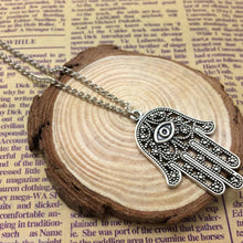 Good Luck Protection Hamsa Symbol Fatima H  Evil Eye Pendant Chain Necklace EF8