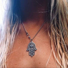 Good Luck Protection Hamsa Symbol Fatima H  Evil Eye Pendant Chain Necklace EF8