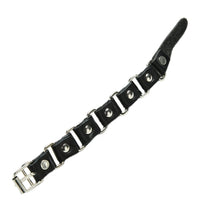 Gothic Metal Cone Stud Spikes Rivet Leather Wristb  Punk style Cool Wolf Tooth Bangle Cuff Bracelet EF8