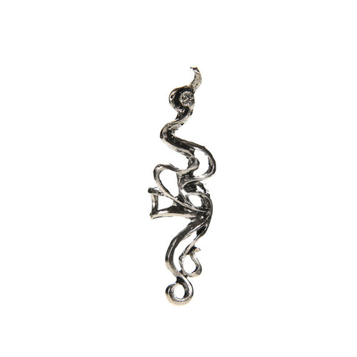 Guthic Punk Rogk Gift Stud Ear Cuff Accessories S Women Silver Metal earring Cuff Clip Wrap Rhinestone Lure Earring EF8