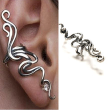 Guthic Punk Rogk Gift Stud Ear Cuff Accessories S Women Silver Metal earring Cuff Clip Wrap Rhinestone Lure Earring EF8