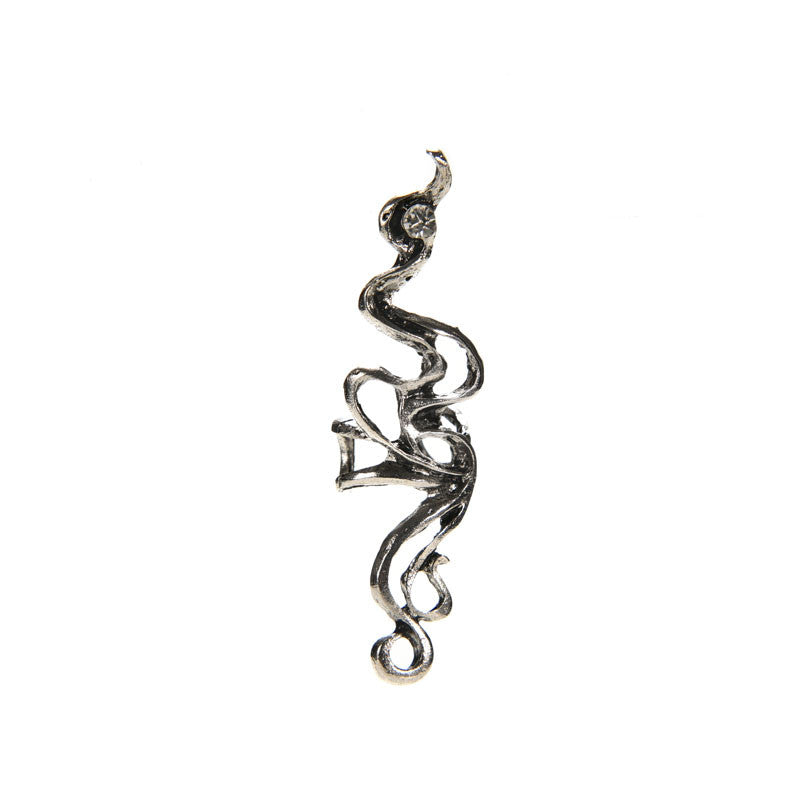 Guthic Punk Rogk Gift Stud Ear Cuff Accessories S Women Silver Metal earring Cuff Clip Wrap Rhinestone Lure Earring EF8