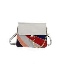 Handbags Top Women Bag Rainbow Frosted Women PU Leather Shoulder Messenger Bag small Square Package EF8